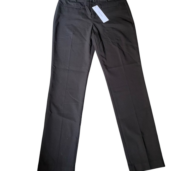 Calvin Klein Women's Black Straight-Leg Pants - Picture 2 of 7